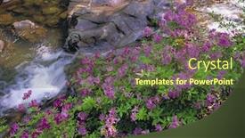  Presentation with azalea - Cool new slide set with azalea-and-spring-valley backdrop and a tawny brown colored foreground