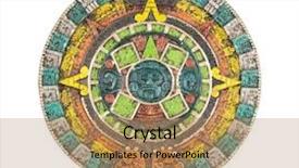  Presentation with aztec - Colorful PPT theme enhanced with aztec - mayan calendar ancient religious symbol backdrop and a coral colored foreground