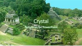 Presentation with aztec - Colorful PPT theme enhanced with aztec - panorama of palenque mexico backdrop and a forest green colored foreground