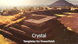  Presentation with aztec - Presentation design with aztec - pyramid of the sun teotihuacan background and a tawny brown colored foreground