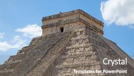 Presentation with mexico - Beautiful presentation theme featuring aztec - ruins of the chichen-itza yucatan backdrop and a  colored foreground