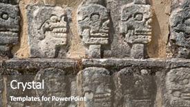  Presentation with mexico - Presentation theme having aztec - ruins of the chichen-itza yucatan background and a  colored foreground