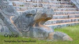  Presentation with women travel mexico - Presentation theme featuring aztec - ruins of the chichen-itza yucatan background and a  colored foreground
