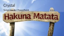  Presentation with aztec - Beautiful slides featuring aztec background - hakuna matata swahili phrase it backdrop and a light blue colored foreground