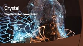  Presentation with crystal - Amazing PPT layouts having aztec background - skeleton crystal skull styling backdrop and a wine colored foreground