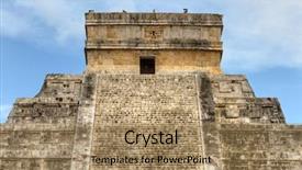  Presentation with aztec - Presentation enhanced with aztec calendar - kukulkan pyramid in chichen itza background and a coral colored foreground