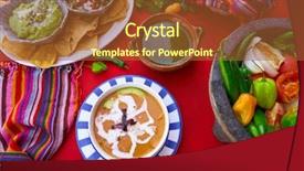  Presentation with aztec - Beautiful PPT theme featuring aztec soup from mexico recipe backdrop and a red colored foreground