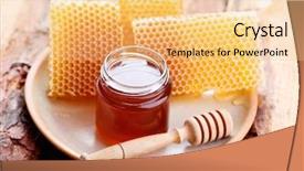  Presentation with honeycomb - Beautiful PPT theme featuring azteca - honey in the jar backdrop and a  colored foreground