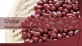  Presentation with azuki bean - Audience pleasing theme consisting of azuki bean red bean backdrop and a tawny brown colored foreground