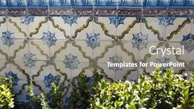 Presentation with tile - Theme with azulejo-tile-on-a-wall and a gray colored foreground