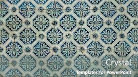  Presentation with tiles - Beautiful slide deck featuring portugal tiles close up background backdrop and a gray colored foreground