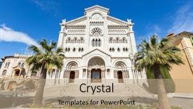  Presentation with saint - PPT theme consisting of azure - monaco saint nicholas cathedral cote background and a coral colored foreground