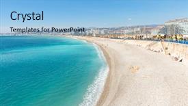  Presentation with france - Colorful theme enhanced with azure - nice cote d'azur riviera france backdrop and a light blue colored foreground