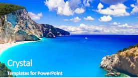  Presentation with beautiful skin and beach - Presentation enhanced with azure - one of the most beautiful background and a light gray colored foreground