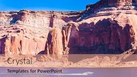  Presentation with arizona - Audience pleasing PPT theme consisting of azure-water-of-lake-powell backdrop and a coral colored foreground