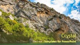  Presentation with water river - Amazing presentation theme having azure-water-of-the-river backdrop and a tawny brown colored foreground