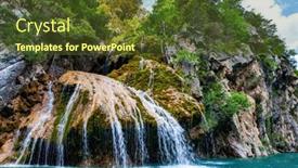  Presentation with mountain water - Presentation consisting of azure-water-of-the-verdon background and a tawny brown colored foreground