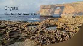  Presentation with window rock - Slides featuring azure-window-a-natural-rock background and a light blue colored foreground