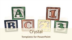  Presentation with 123 abc - Presentation design enhanced with s b - illustration of colorful children's blocks background and a cream colored foreground
