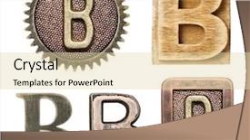  Presentation with letter - Beautiful presentation theme featuring b b - alphabet made of wood backdrop and a lemonade colored foreground