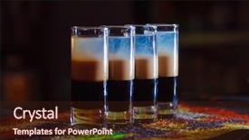  Presentation with classic - Presentation theme enhanced with b b - four classic shot cocktails background and a wine colored foreground