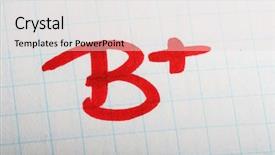  Presentation with bellringer for 8th grade - Audience pleasing theme consisting of b b - school exam grade b mark backdrop and a lemonade colored foreground