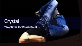  Presentation with breakdance - Presentation theme with b boy - stylish and cool breakdance style background and a navy blue colored foreground
