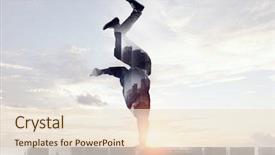  Presentation with media - Cool new theme with b-boy performing some moves backdrop and a lemonade colored foreground