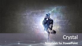  Presentation with media - Presentation enhanced with b-boy performing some moves background and a gray colored foreground