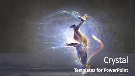  Presentation with media - Cool new presentation with b-boy performing some moves backdrop and a gray colored foreground