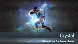  Presentation with modern medicine cardiology concept mixed - Cool new presentation theme with b-boy performing some moves backdrop and a  colored foreground