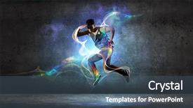  Presentation with media - Theme having b-boy performing some moves background and a  colored foreground