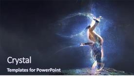  Presentation with media - Slide deck featuring b-boy performing some moves background and a  colored foreground