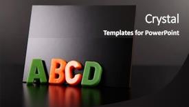  Presentation with alphabet - Beautiful presentation design featuring b c - alphabet a b c backdrop and a dark gray colored foreground