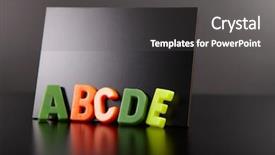  Presentation with alphabet - Presentation featuring b c - alphabet a b c background and a dark gray colored foreground