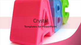  Presentation with white letters - Theme with b c - b c letters - alphabet background and a red colored foreground