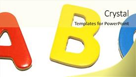  Presentation with abc - Beautiful slides featuring b c - colorful alphabet letters abc isolated backdrop and a blonde colored foreground