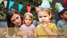  Presentation with birthday boy - Theme featuring b-day-boy-celebrates background and a yellow colored foreground