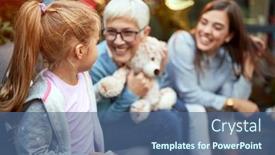  Presentation with mom - Colorful theme enhanced with b-day-girl-celebrating-birthday backdrop and a ocean colored foreground