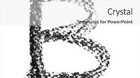  Presentation with alphabet - PPT theme with b - hand-written alphabet isolated over the white background background and a white colored foreground