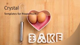  Presentation with shape heart - Slides with b k - baking concept hand whisk next background and a  colored foreground