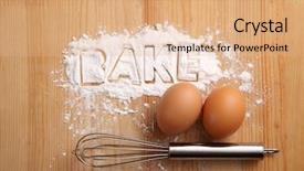  Presentation with baking concept on dark - Theme consisting of b k - baking concept hand whisk background and a  colored foreground
