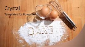  Presentation with baking concept on dark - Colorful theme enhanced with b k - baking concept hand whisk backdrop and a coral colored foreground