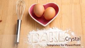  Presentation with shape heart - Slides enhanced with b k - baking concept hand whisk background and a lemonade colored foreground