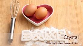  Presentation with baking concept on dark - Slides featuring b k - baking concept hand whisk background and a lemonade colored foreground