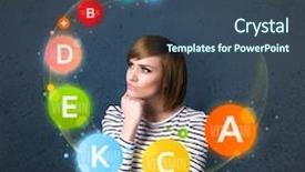  Presentation with vitamin - PPT layouts consisting of b k - thoughtful young woman with vitamin background and a ocean colored foreground