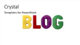  Presentation with hope letter - Slides consisting of b lue - letter magnets blog isolated background and a  colored foreground