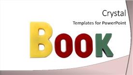  Presentation with letter - Theme enhanced with b lue - letter magnets book isolated background and a  colored foreground
