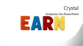  Presentation with letter - PPT theme with b lue - letter magnets earn isolated background and a  colored foreground