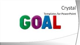  Presentation with brown sugar isolated on white - Beautiful slide deck featuring b lue - letter magnets goal isolated backdrop and a  colored foreground